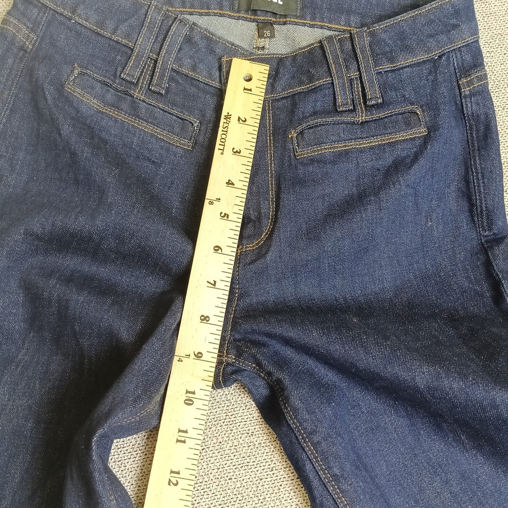 Paige High Rise Manhattan Jeans Women 26 Dark Wash Excellent Bootcut Stretch - Picture 9 of 9